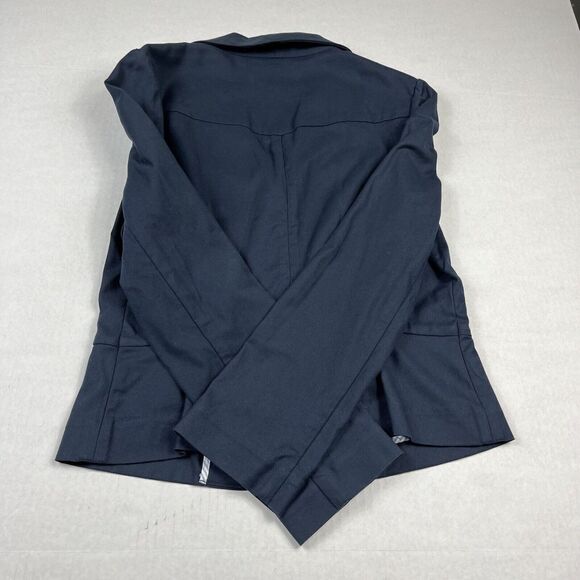 Tommy Hilfiger Womens Peplum Blue Blazer Workwear Button Stretch Jacket MEDIUM - Picture 10 of 11